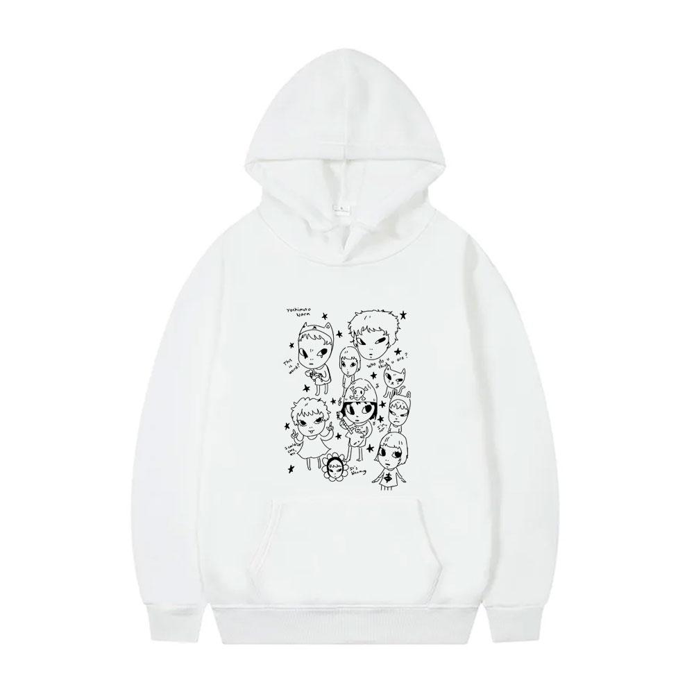 Yoshitomo Nara Graphic Hoodie Men Women Casual Humor Funny Pullover Hoodies Male Oversized Sweatshirt