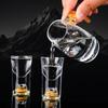 2pcs/set  Gold Foil Small Wine Glass Wine Dispenser Baijiu Commercial High-end Crystal Reinforced Glass Foreign Wine Set Sober
