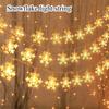 Christmas Lights Fairy Lights Snowflake String Light Battery Operated Snowflake for Bedroom Garden Wedding Birthday Decoration