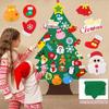 Çocuklar DIY Keçe Noel Ağacı Merry Christmas Süslemeleri Ev 2021 Noel Süsleri Navidad 2022 Yeni Yıl Hediyeleri Noel Ağacı