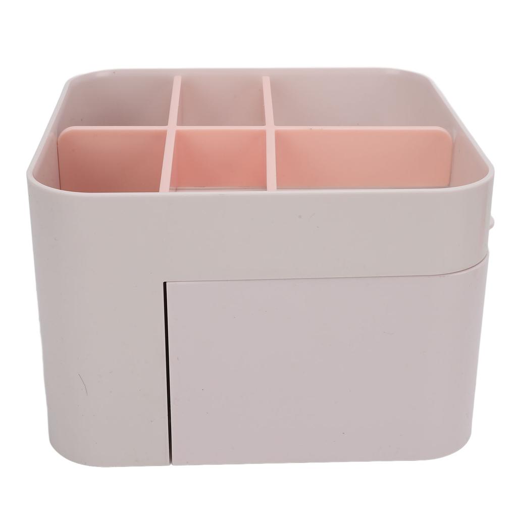 Cosmetic Storage Box Organizer with Drawer Lid Desktop Countertop Makeup Lipstick Brushes Case Holde