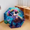 1 PC Automatic Folding Umbrella - Sea Turtle Pattern, Portable & Foldable Design with 8 Ribs, Christmas Birthday Gifts