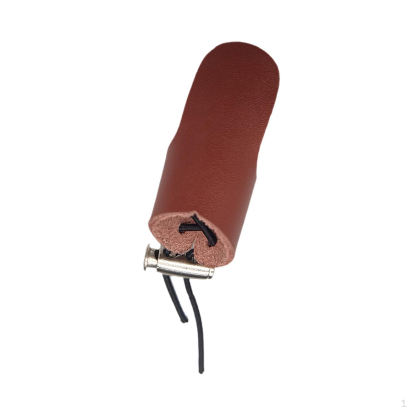 

Archery Finger Protector Bow and Arrow Accessories Portable Protective Gear Thumb Glove коричневий