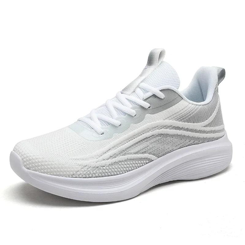 

Women Flying Weave Lace-Up Baskets Casual Sneakers Ladies Sports Couple Jogging Shoes Fashion All-Match Breathable Running Shoes 35