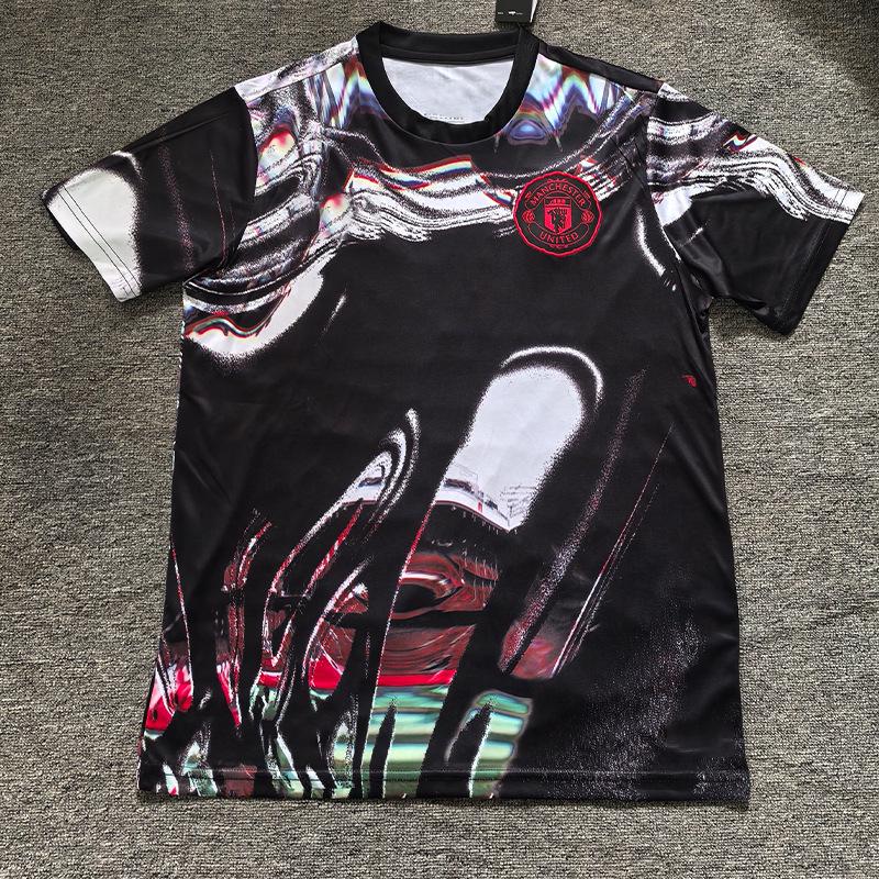 

Manchester United 2627 Training Kit: New Style Football Jersey with Print Number Extra Large чорний