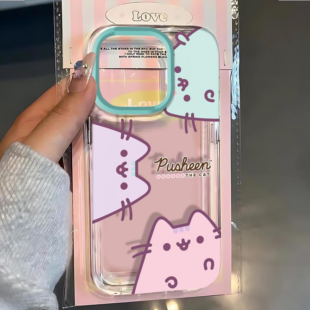 HOT Cartoon donuts P-Pusheens Cat Phone Case For Samsung Galaxy S26 S25 S24 S23 S22 S21 FE Note20 Note10 Edge Plus Ultra Lite 5G