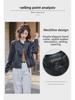 Women's Sheepskin Motorcycle Jacket: Genuine Leather, Stand-Up Collar, Short Style for Spring & Autumn.
