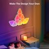 6PS LED Triangular Quantum Lamp RGB Wall Lamp Smart Pickup Rhythm Background Light Bedroom Bedside Night Light Office Decoration