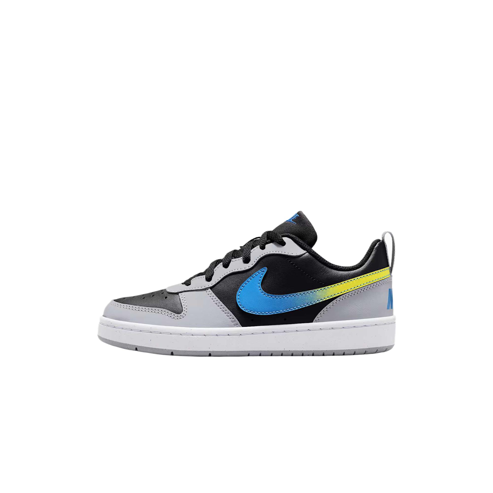 Nike Court Borough Synthetic Leather Retro Comfortable Durable Low-Top Kids Sneakers Unisex sneakers IQ2729-001 38