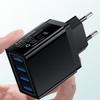 4-Port USB Charger with EU/UK/US Plugs, 5.1A Travel Charger Adapter