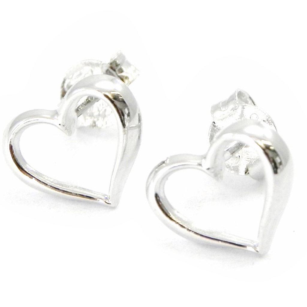 Les Trésors De Lily [I4211] - Silver 'Love' Earrings (rhodium-plated) - 8x6 Mm