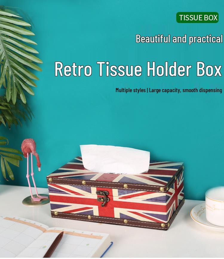 British-Style Waterproof Cylinder Tissue Box for Home, Car, or Restaurant