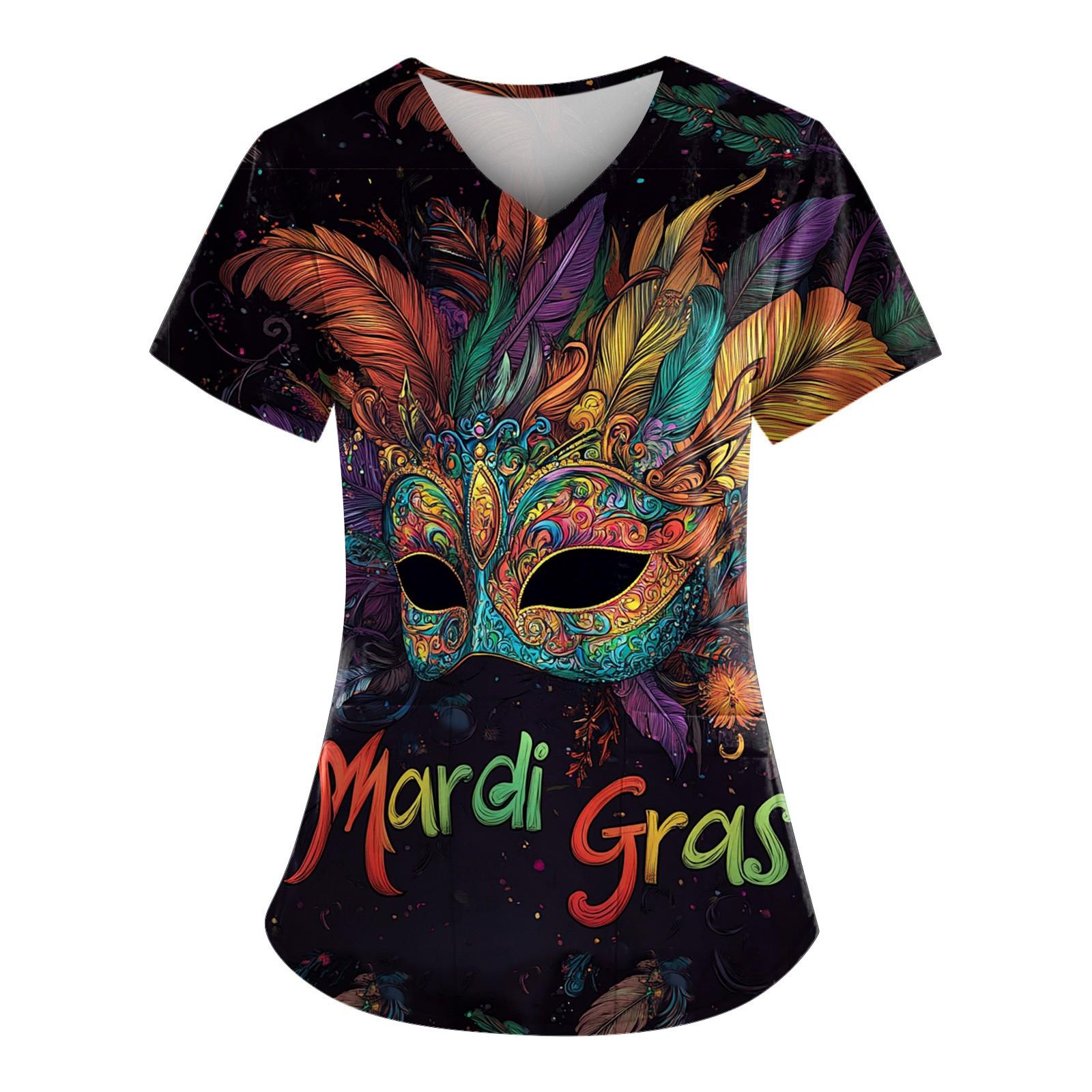 

Женский топ с карманом и коротким рукавом с крестом и V-образным вырезом L чёрный