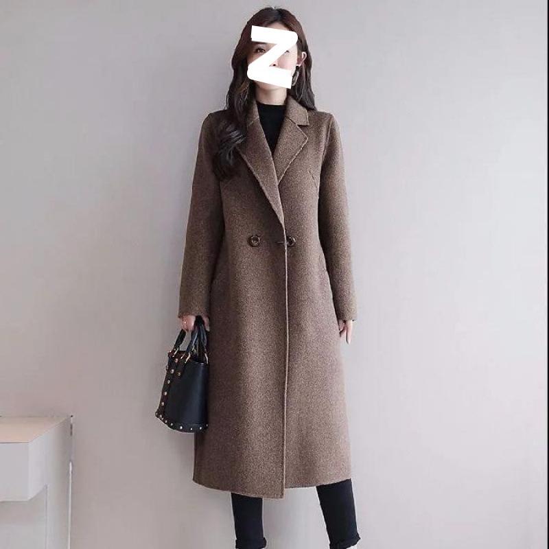 Woolen Coat Coat Women's New Coat 2025 Spring and Autumn Medium and Long Large Size Woolen Korean Version Loose Woolen Coat