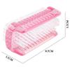 10/20/30/50Pcs Plastic Nail Dust Powder Cleaning Brush Double Sided Hand Fingernail Toes Scrubbing Brush Cleaner Pedicure Scrub