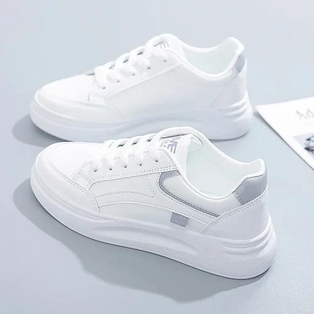 Fashion 2025 Spring Autumn Breathable Casual Shoes for Women Platform Running Tennis Sneakers Female White Concise Versatile Walking Fla