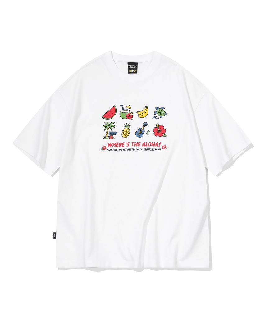 CPGN STUDIO Summer Aloha Short Sleeve Tee White