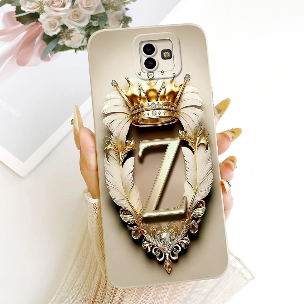 For Samsung Galaxy J6 Plus Case Cover Luxury Fashion A-Z Letters 2D Painted Phone Case For Samsung J6+ J6Plus J610F J610G J610FN