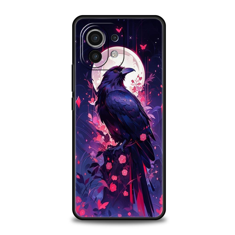Black Raven Phone Case Cover for Xiaomi Mi 17 15 14 13 12 11 Ultra 15T 14T 13T 12T 11T Pro Lite 5G Soft TPU Shell Fundas Capas