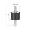 4 X M6 External Double Thread Rubber Shock Absorber Mount Anti Vibration Silent Block for Boat Car 25x20 Coil