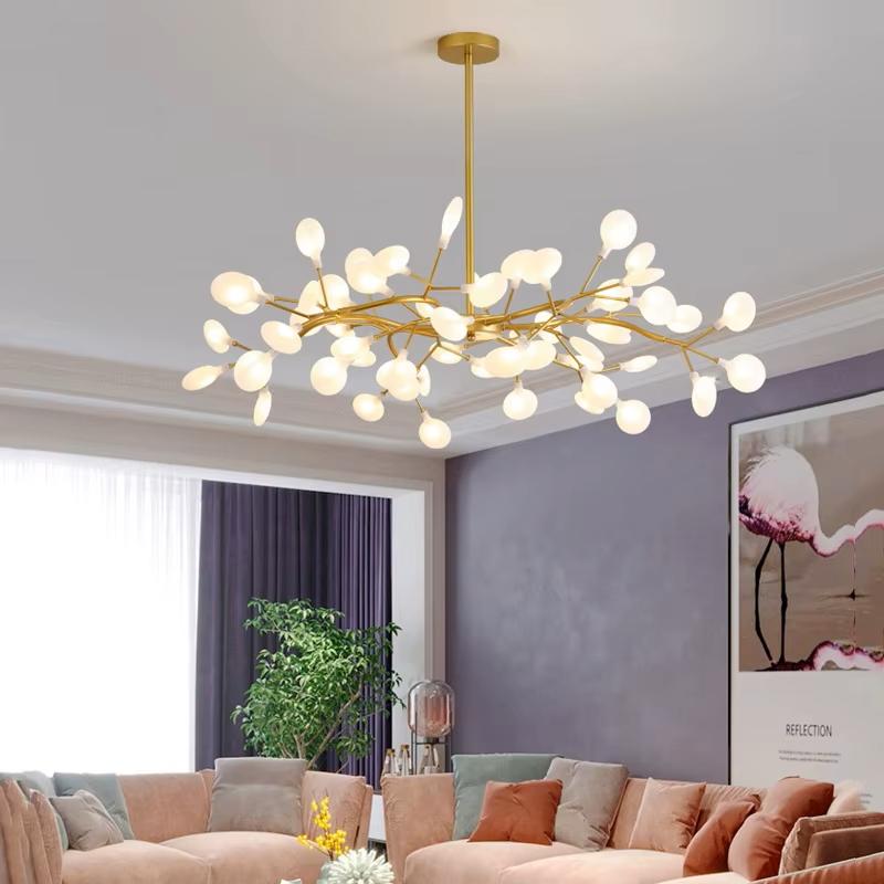 Nordic G4 Led Chandelier Lighting Modern Branch Pendant Light Living Room Gold / Black Art Decor Indoor Lighting(bulb NOT Included)