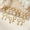 1 Paar Meeresohrringe Vergoldet 304 Edelstahl & Zirkonia Creolen Für Damen Schmuck Geschenk,Stift-/ Drahtgröße: 1 mm