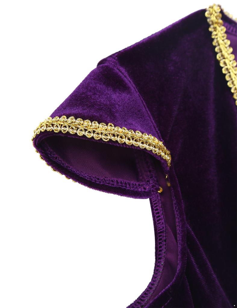 Chlapecký kostým arabského prince s rukávy s volánky, vestou, vestičkou a odpovídajícími kalhotami, sada, halloweenský cosplay kostým