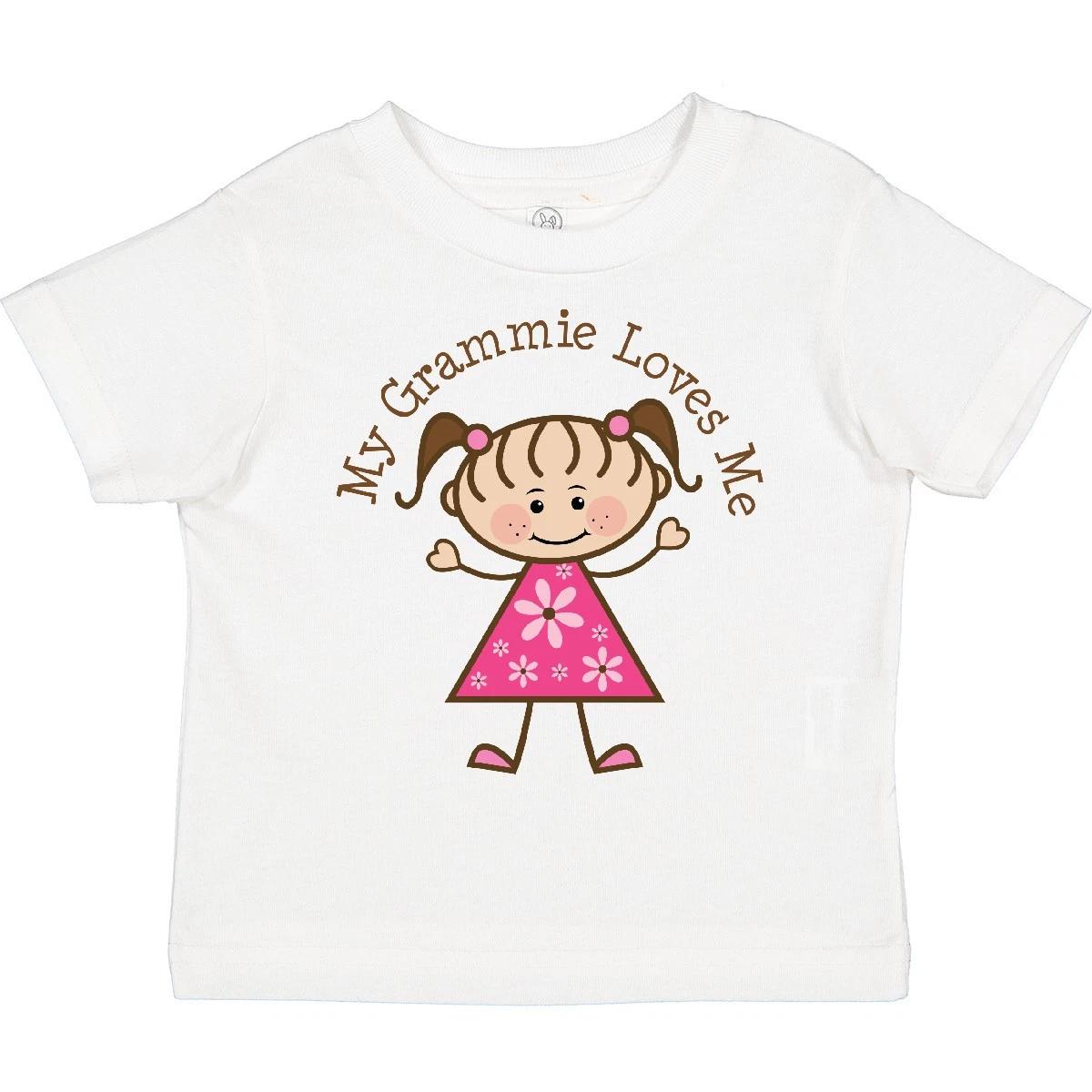 Inktastic My Grammie Loves Me Toddler T-Shirt Grandma Granddaughter Grandchild 120