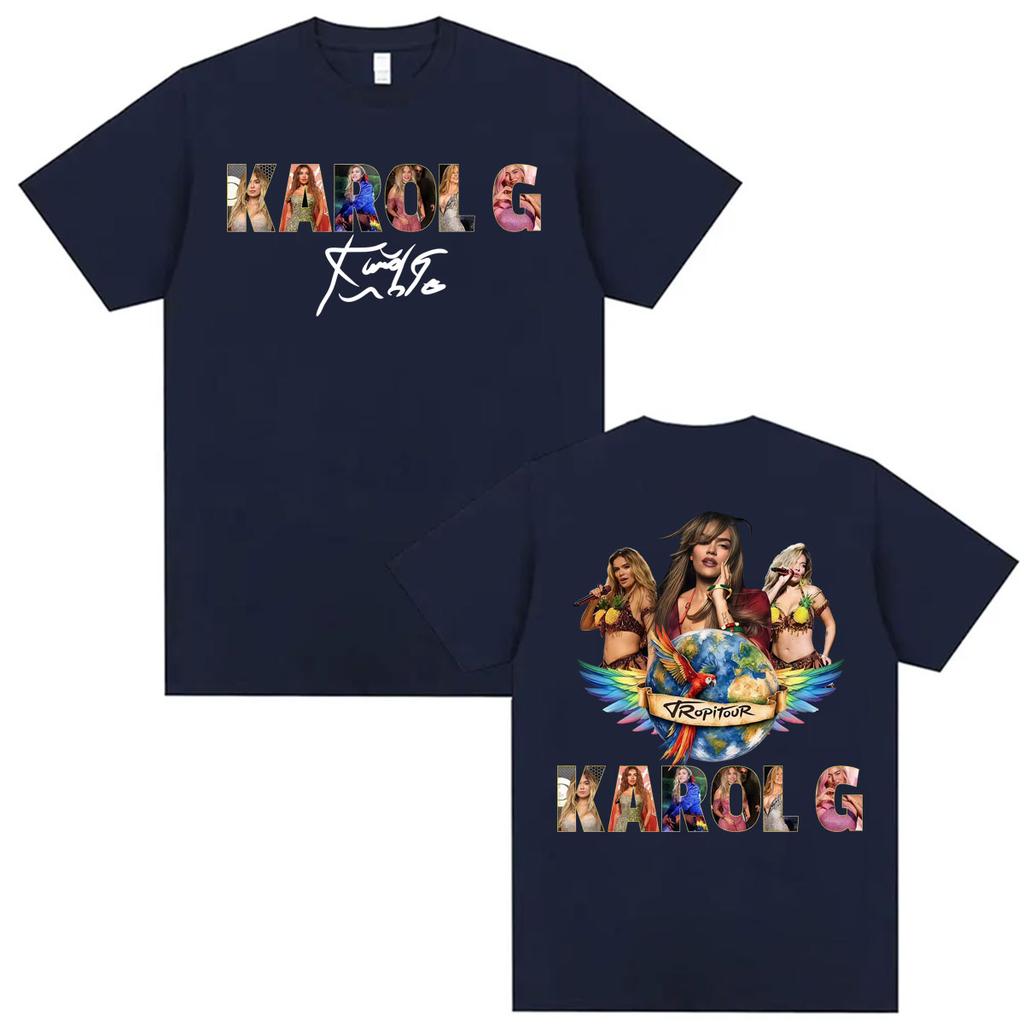 Karol G Tropicoqueta Tour 2026 Concert T Shirt Unisex Women Harajuku Trend High Street Tee Shirt Casual Cotton Short Sleeve Tshirt