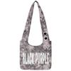 Black Purple Deux-Eyelet Long Handle Bag_Gray