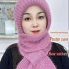 Handwoven Wool Squirrel Hat-Scarf Combo: Stylish, Warm, Outdoor Essential for Autumn & Winter