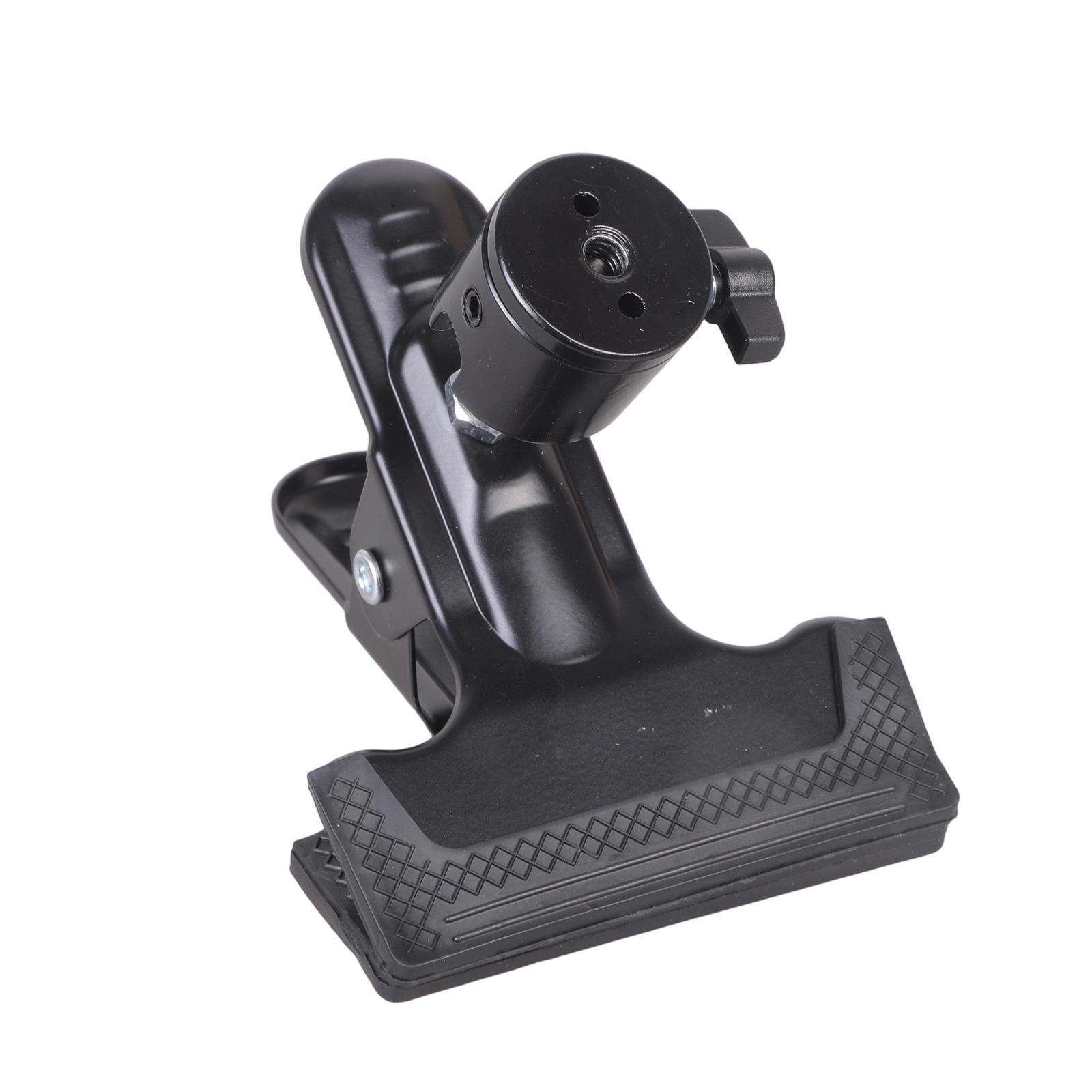 

Professional Photography Mount Clamp Camera Clip With 360Degree Rotatable Ball Head 1/4 Screw Hole For Cameras Monitors 1
