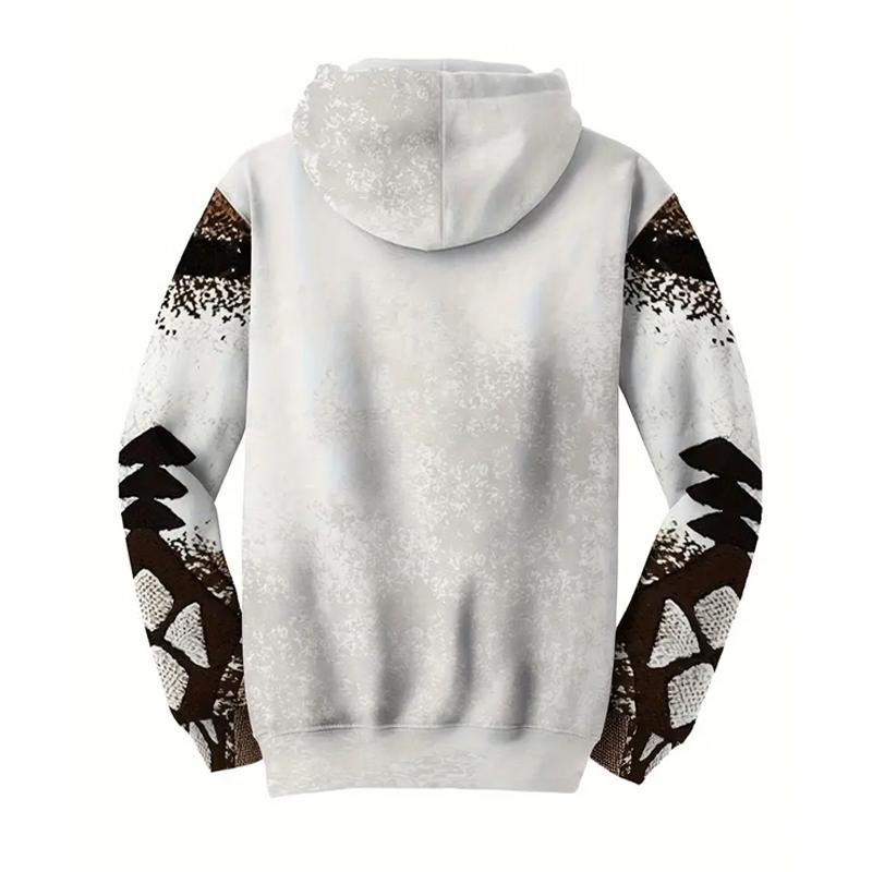 Spring and Autumn Men's Plus Size Fashion Southwest Ethnic Style Comfortable Hoodie