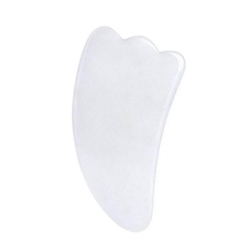 Style 2 White 2 In 1 Facial Massage Roller Guasha Board Kit Double Heads Jade Stone Face Lift Skin less