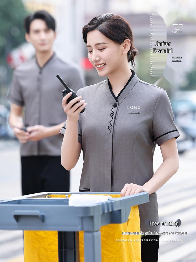 Hotel Housekeeping Short Sleeve Cleaning Uniform