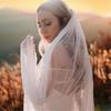 Brautschleier Weicher Tüll Elegante Perlen Perlenstickerei Schleier für Klassische Hochzeitszeremonie Fotografie Braut Schleier Kopfschmuck
