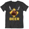 Bear Deer Beer Drinking Antler Alcoholic Funny T Shirt Tee Gift New