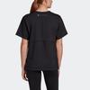 Adidas X Stella McCartney AEROREADY TrueStrength Loose Short Sleeve Tee, Women Breathable Casual Black Sports Tops FU1585