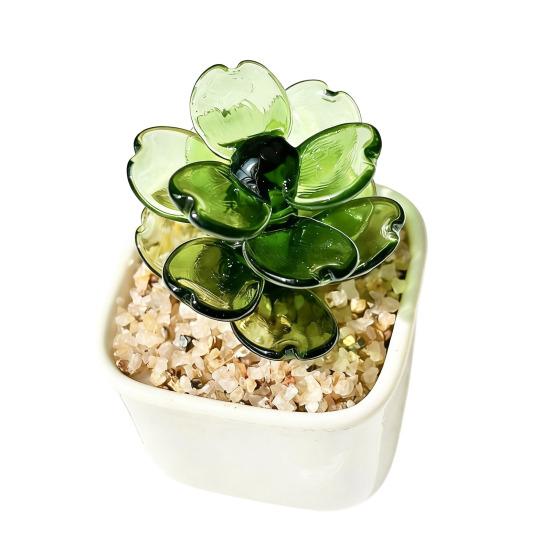 Mini Glass Planter Desktop Ornaments Small Exquisite Craftsmanship Bright Colorful Handmade Texture for Office Bedroom Living Room Home Decor Gift