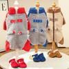 Thick Fleece Dog Cat Four-Legged Hoodie With Zipper Warm Winter Pet Outfit Small Medium Large Breeds