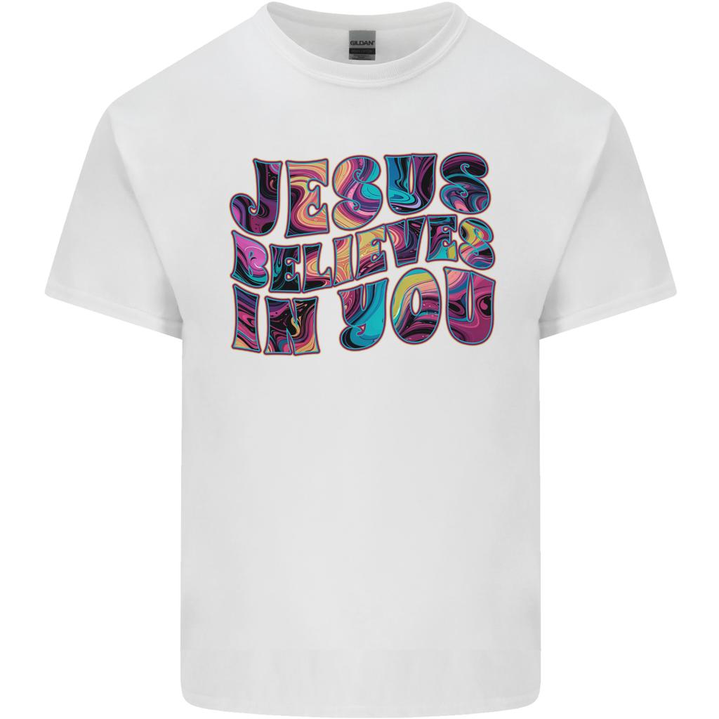 Jesus Believes In You Christian Christianity Unisexs Light Cotton TShirt