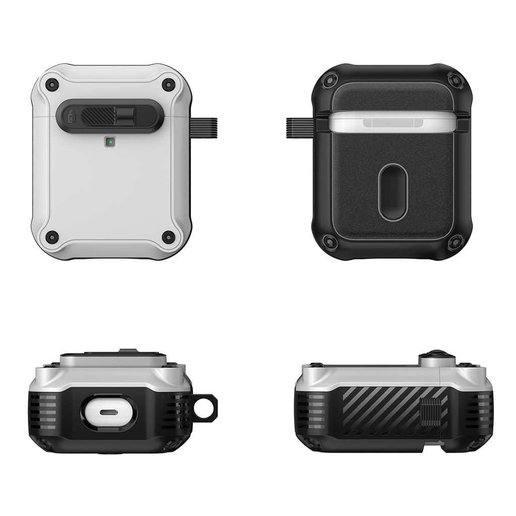TPU+PC Earphone Cover with Front Lock For Apple AirPods with Wireless Charging Case (2019)/AirPods with Charging Case (2019)/(2016)