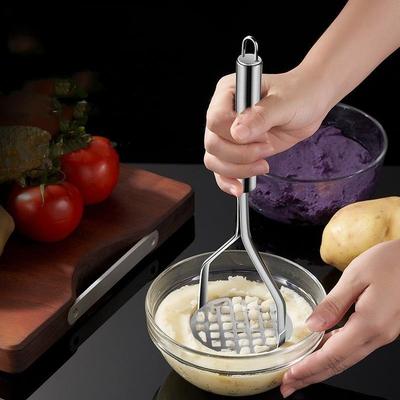 Kitchen Gadget Creative Mud Press Masher Puree Juice Maker Stainless Steel Potatoes Crusher Pusher Fruit Tools
