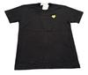 NEUES Comme Des Garcons Play Herren Gold Herz Logo Kurzarm T-Shirt Schwarz Größe Groß L Unisex T-Shirt