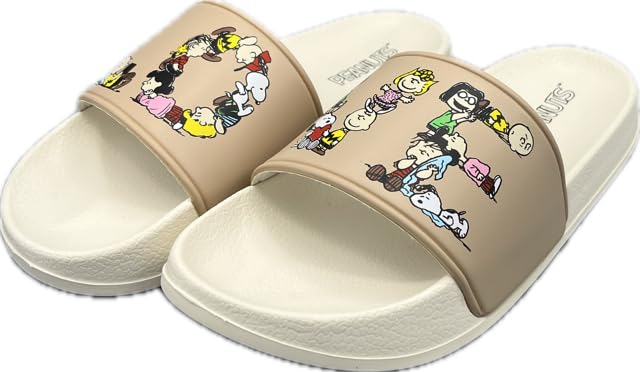 

Сандалии для душа Peanuts, тапочки Snoopy, домашняя обувь, милые сандалии для спортзала LL [Peanuts] PN8280-01 бежевый
