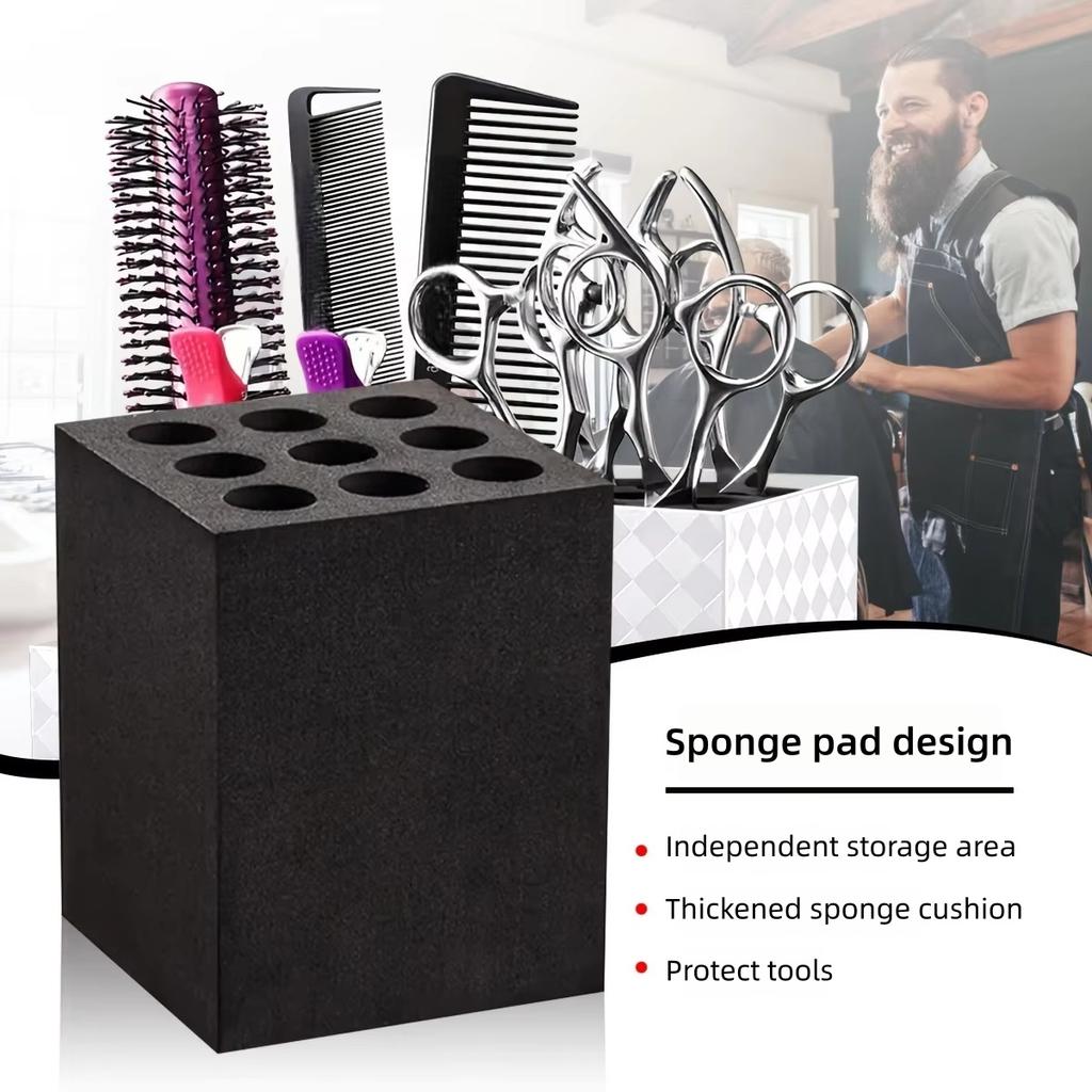 Barber Tools Holder Multifunctional Anti Slip Detachable Hair Comb Scissors Rack Hairdressing Tools Box Barbershop Accessories
