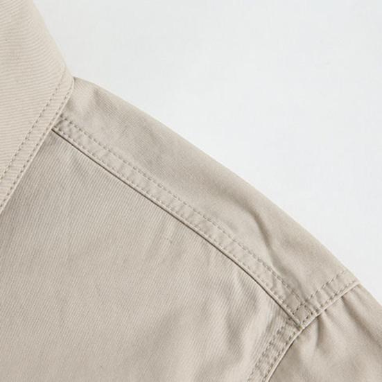 Pánská jednobarevná jednořadá košile s mnoha kapsami Pánský top odolný proti opotřebení na denní nošení