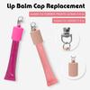 Practical Silicone Keychain Cap Accessories Portable Durable Holder Keychain Compatible For Lipgloss Storage And Balm Cap