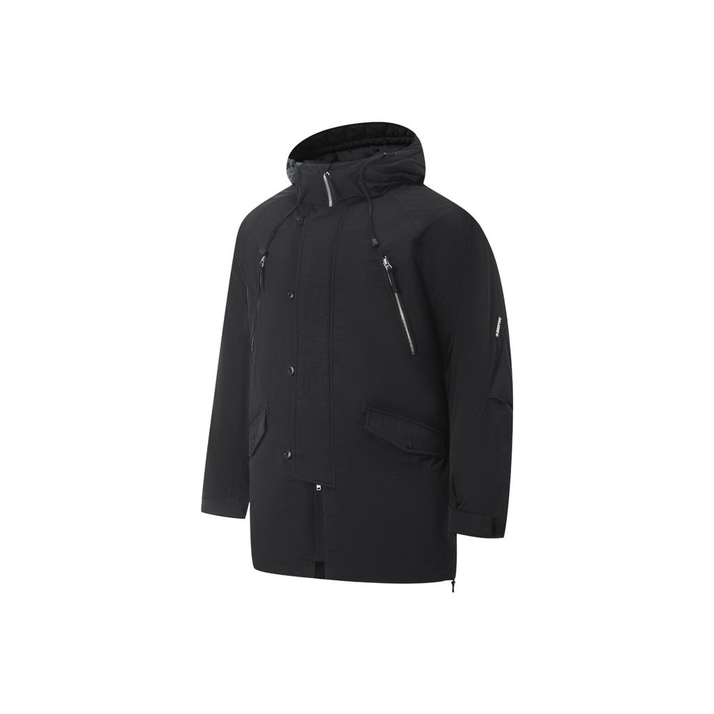 Li-Ning Bad5 Windproof Water-Repellent 3D Loose Fit Hooded Down Jacket Men Outerwear AYMV121-2