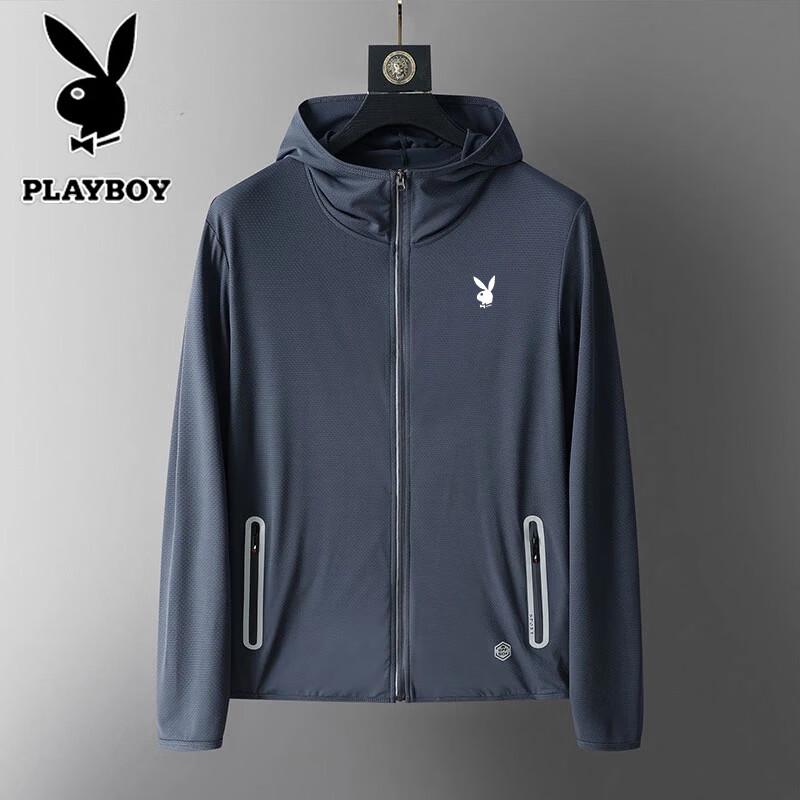 PLAYBOY Men s Summer UV Protection Sun Hoodie 5XL